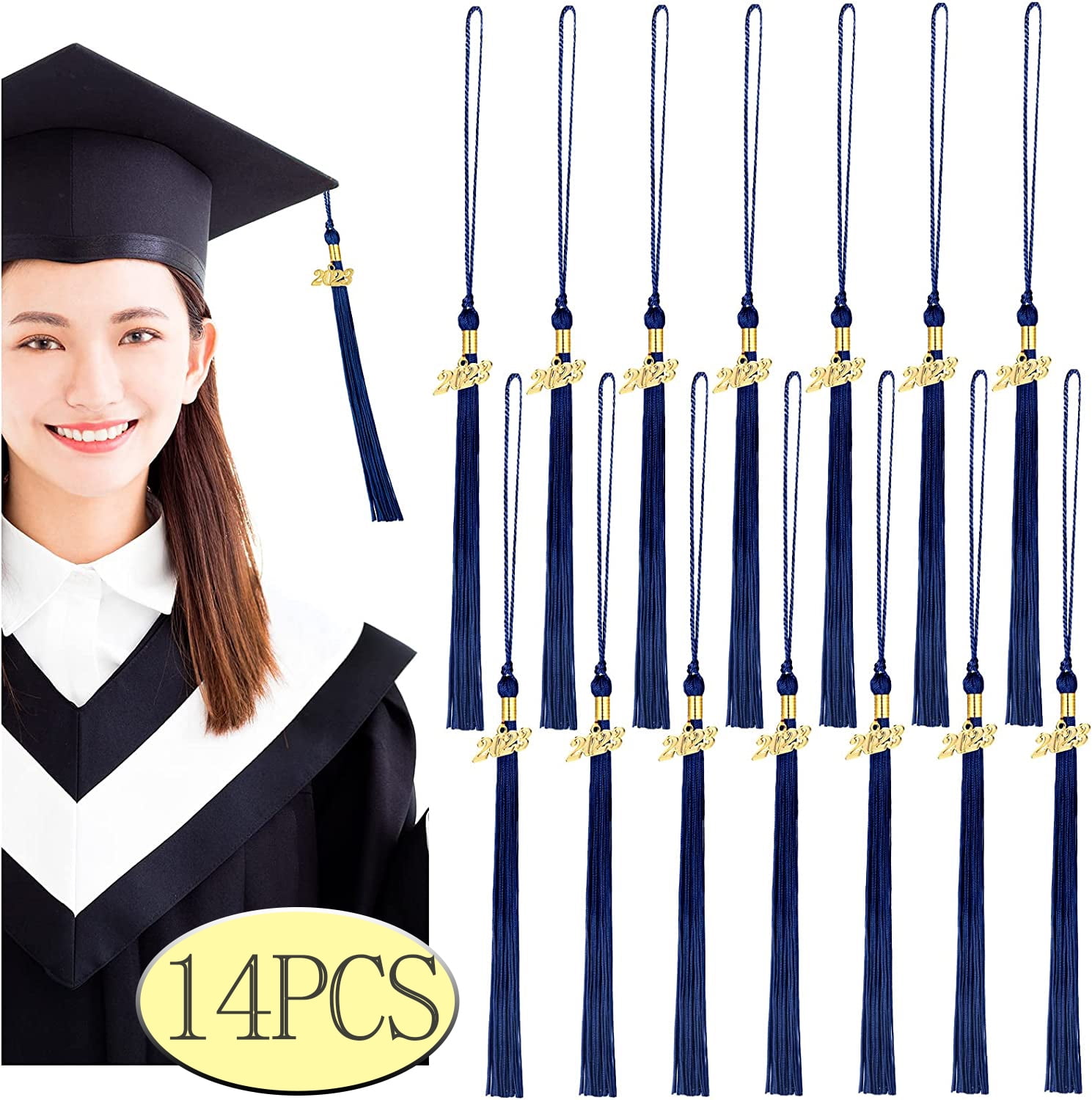 Graduation Tassels with 2023 Charms Graduation Cap Decoration Tassels