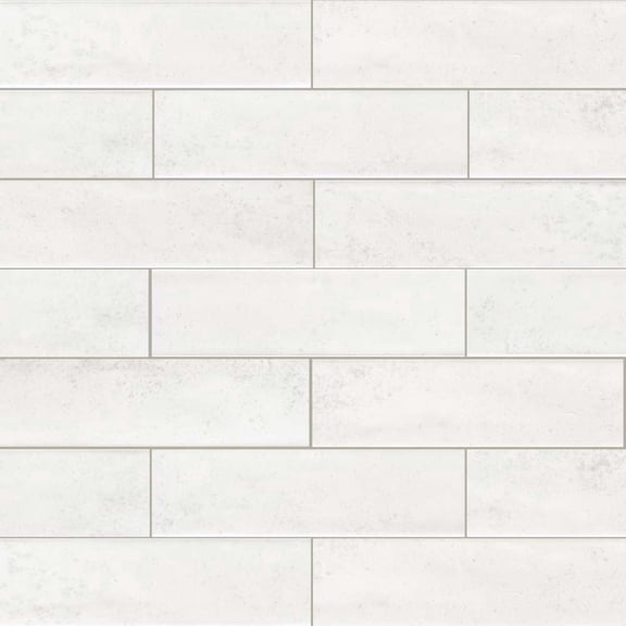 The Tile Life Ibiza White Ceramic Subway Wall Tile 2x10 in 40-Piece
