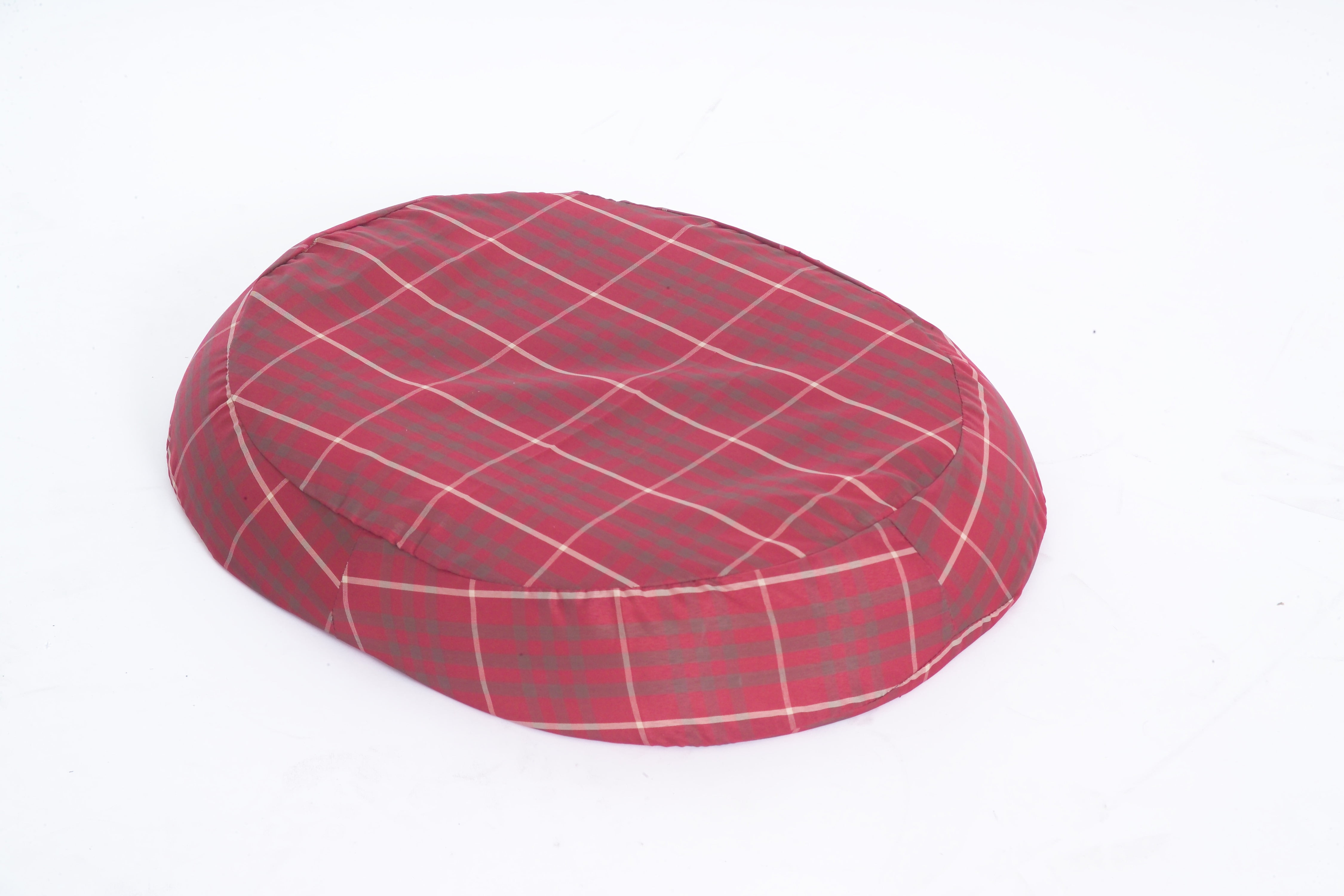Essential Medical Supply 18" Molded Donut Cushion with Plaid Cover