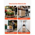 thumbnail image 6 of VEVOR Foldable Push Cart Dolly, 330 lbs Load Capacity, Folding Platform Truck with Swivel Wheels, Moving Platform Hand Truck Flatbed Cart, Space Saving Push Handle, 29 x 18.9 x 32.5 in, 6 of 9