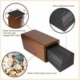 thumbnail image 2 of Magnetic Knife Block Without Knives, 360°Rotatable Knife Holder with with Four Sided Magnets & Non-Slip Base,Kitchen Acacia Wood Universal Magnetic Knife Storage Rack with Bristles (Wood), 2 of 7