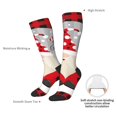 thumbnail image 4 of Goofa Gnome And Buffalo Plaid Pattern Adult Stockings, Color-Block Knee High Socks, Comfortable and Breathable, Soft and Stretchable, Sports, and Decoration, 4 of 6