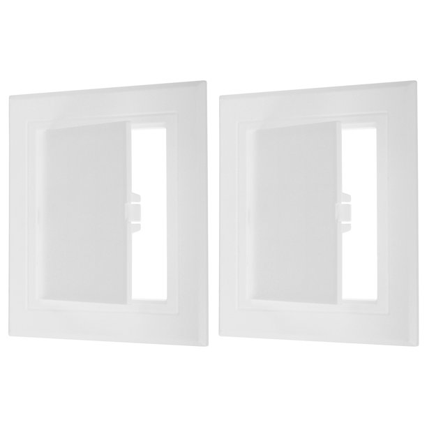 Panel de acceso removible de 4x4 pulgadas (95x95mm), 2 piezas de puertas de acceso de plomería ABS, fácil cubierta de agujero en la pared, blanco