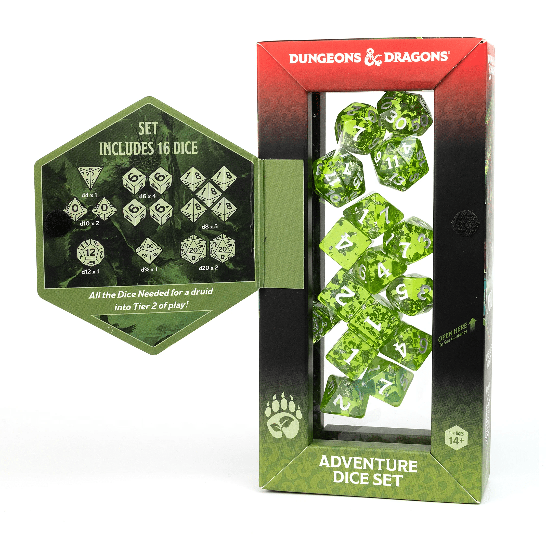 Sirius Dice: D&D Adventure Dice: Druid Green Refresh