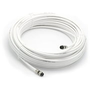 THE CIMPLE CO - 75' Feet, White RG6 Coaxial Cable (Coax) with weather proof connectors