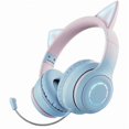 thumbnail image 1 of BT029C Bluetooth Wireless Headset with Detachable Mic RGB LED Adjustable Head-Mount Earphones Kids S, 1 of 5