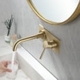 thumbnail image 2 of Solid Brass Bathroom Sink Faucet, Wall Mounted Single Handle Basin Faucet, 2 of 5