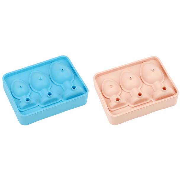 Molde Hielo Con Forma Tapón Anal Broma Silicona para Pastel DIY Chocolate () Azul