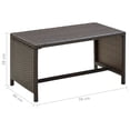 thumbnail image 3 of vidaXL Coffee Table Brown 70x40x38 cm Poly Rattan, 3 of 3