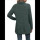 thumbnail image 4 of Tops Tipo Túnica para Mujer, Cuello Alto, Larga, Suéteres Oversize de Otoño, Abertura Lateral, Dobladillo Alto-Bajo Verde XXL, 4 of 5