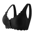 thumbnail image 1 of Womens Daily Solid Sexy Comfortable Open Front Bra Straps Breast Cup Fixed Cup Underwear, 1 of 5