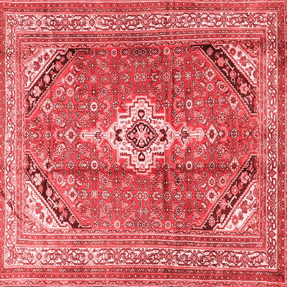 Ahgly Company Indoor Square Persian Red Traditional Area Rugs, 8' Square