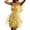 Gold, variant on GDREDA Women's Deep V Neck Sleeveless Pencil Dress with Fringe Detail Elegant Solid Midi Party Skirt Gold,S