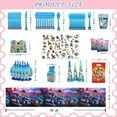 thumbnail image 5 of Birthday Party Supplies for 10 Guest,185Pcs Birthday Decorations Includes Tablecloth, Birthday Banner, Cupcake Toppers, Balloons, tableware, Stickers, Candy Box,Blowouts,Foil Balloon, 5 of 7