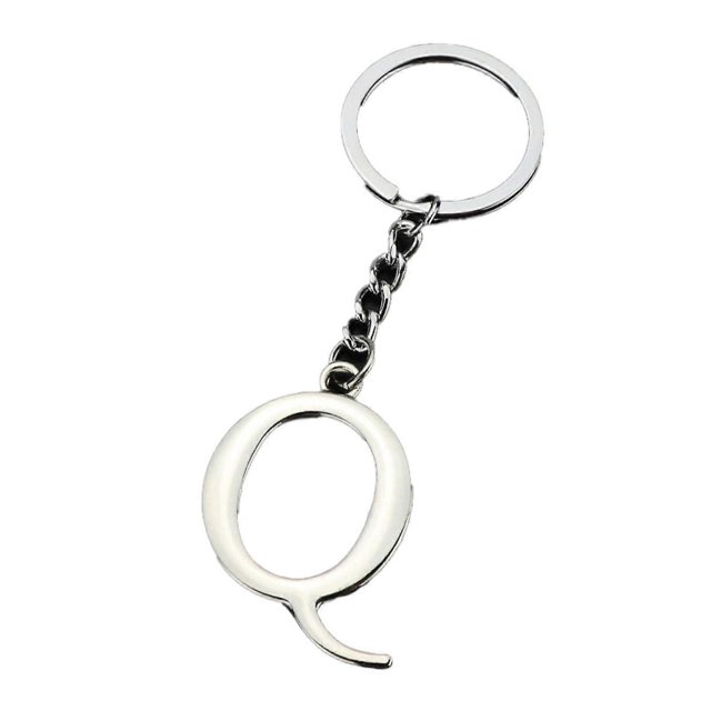 Llavero metálico galvanizado Az con 26 letras, resistente a la decoloración, ideal como regalo promocional.