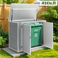 thumbnail image 4 of 41 cu.ft Outdoor Deck Box, Horizontal All-Weather Resin Storage Box, Resistant Tool Plastic Shed for Storage of Bike/Trash Cans/Garden Tools/Lawn Mowers, 55.9"L x 29.52"W x 43.3"H Gray, 4 of 9