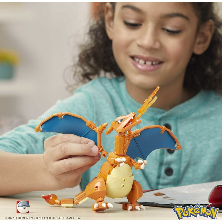 MEGA Pokemon Building Toy Kit Charmander Set with 3 Action Figures (300  Pieces) for Kids 