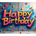 thumbnail image 4 of Happy Birthday Banner Party Backdrop Decorations Colorful Photography Props Birthday Celebration Background Supplies, 4 of 4