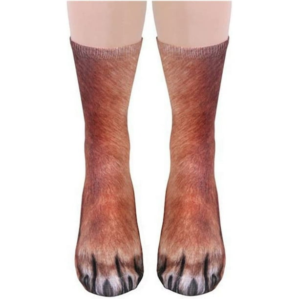Calcetines divertidos con pata de Animal, novedad en calcetines de animales, calcetines locos con pata de gato y perro en 3D, regalos de Navidad, calcetines de Navidad para hombres y mujeres JAMW Sencillez