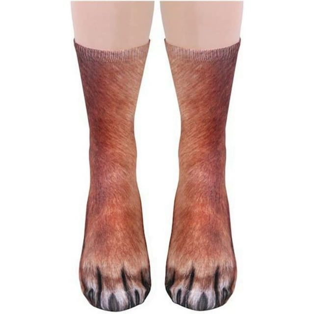 Calcetines divertidos con pata de Animal, novedad en calcetines de animales, calcetines locos con pata de gato y perro en 3D, regalos de Navidad, calcetines de Navidad para hombres y mujeres JAMW Sencillez