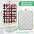 thumbnail image 6 of Yayeee Pot Holders Kitchen Heat Resistant with Pocket 7"x9.8" Cotton Oven Cooking Hot Pads, Colorful Block Pattern, 6 of 7