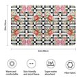 thumbnail image 3 of Pioneer Flower Floral Print Pattern Bathroom Rugs Mat, Non Slip Microfiber Bathroom Rug with Rubber Backing, Soft Mats for Bathroom Floor Tub Shower, 20"x32", 3 of 5