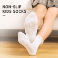 thumbnail image 2 of 12 Pairs Toddler Girls Ruffle Socks – Non-Slip Baby Grip Socks Soft Cotton Socks, Cute Grippy Frilly Socks for 1-3 Years, 2 of 6