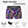 thumbnail image 2 of Men's Boxer Briefs, Paint Butterflies Soft Comfy Mens Underwear Boxer Briefs Breathable With Widen Waist, 2 of 7