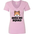 thumbnail image 3 of Inktastic Dog Shiba Inu Squad Women's V-Neck T-Shirt, 3 of 5