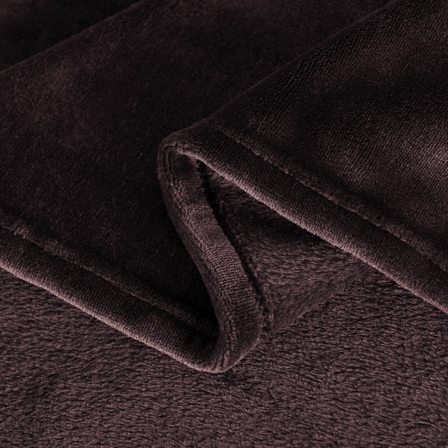 JML All-Season Lightweight Warm Fleece Bed Blanket, Brown, Queen