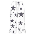 thumbnail image 6 of Women's Cotton Loose Straight Pants with Pockets, Mid Elastic Waist Drawstring, Side Slits Buttoned, Casual Business Beach Lounge Capri Pants | VerBelle,White M, 6 of 6