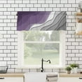 thumbnail image 4 of Purple Ombre Valance Curtain for Kithchen Windows Purple Gray Pink Gradient Modern Abstract Geometric Valance Tier Curtain Rod Pocket Valances for Bedroom/Living Room/Bathroom, 1 Panel, 54 x 18 Inch, 4 of 6