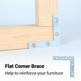 thumbnail image 6 of WellMade 10 Pcs 2" Heavy Duty L Bracket Corner Braces - Durable Iron Zinc Plated Angle Brackets, Right Angle Supports with Screws for Furniture, Shelves, Wood & DIY Projects, 6 of 7