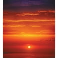 thumbnail image 3 of Ocean Duvet Cover Set, Sunrise over the Sea in Morning Shoreline Natural Waterscape View Scene Print, Decorative 3 Piece Bedding Set with 2 Pillow Shams, King Size, Orange Red Purple, by Ambesonne, 3 of 3