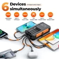 thumbnail image 3 of SOLPOWBEN 20000mAh Solar Power Bank with 4 Foldable Panels and 4 Built-In Cables, 15W Fast Charging Portable Charger for Cell Phone, Dual LED Flashlights Battery Pack for Camping, Travel, 3 of 9