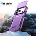 thumbnail image 6 of Compatible with iPhone 17 Pro Phone Case,With Sliding Camera Cover,2-in-1 Heavy Duty Design,Rugged Non-Slip Shockproof Anti-Scratch Protection Anti-fall Durable Phone Case,Purple, 6 of 7