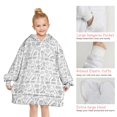 thumbnail image 5 of Baseballs Trophies White Pattern Flannel Blanket Hoodies for Teens ,Teens Oversize Sherpa Wearable Hooded Blanket Sweatshirt with Super Pockets, 5 of 6