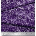 thumbnail image 2 of Soimoi Purple Heavy Satin Fabric Thread Art & Craft Print Sewing Fabric Yard 54 Inch Wide, 2 of 3