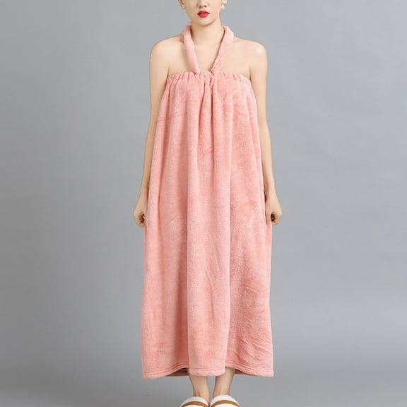 Towel Wrap for Women After Shower, Absorbent & Spa Bathrobes Lightweight Long Bathrobe One Size