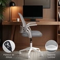 thumbnail image 4 of MAGMALIFE Silla de Oficina Natti Ergonómica con Respaldo de Malla Transpirable, Altura e Inclinación Ajustables, Reposabrazos Abatibles 90°, Ruedas 360° Silenciosas y Base Reforzada, Soporta 150 kg, 4 of 8