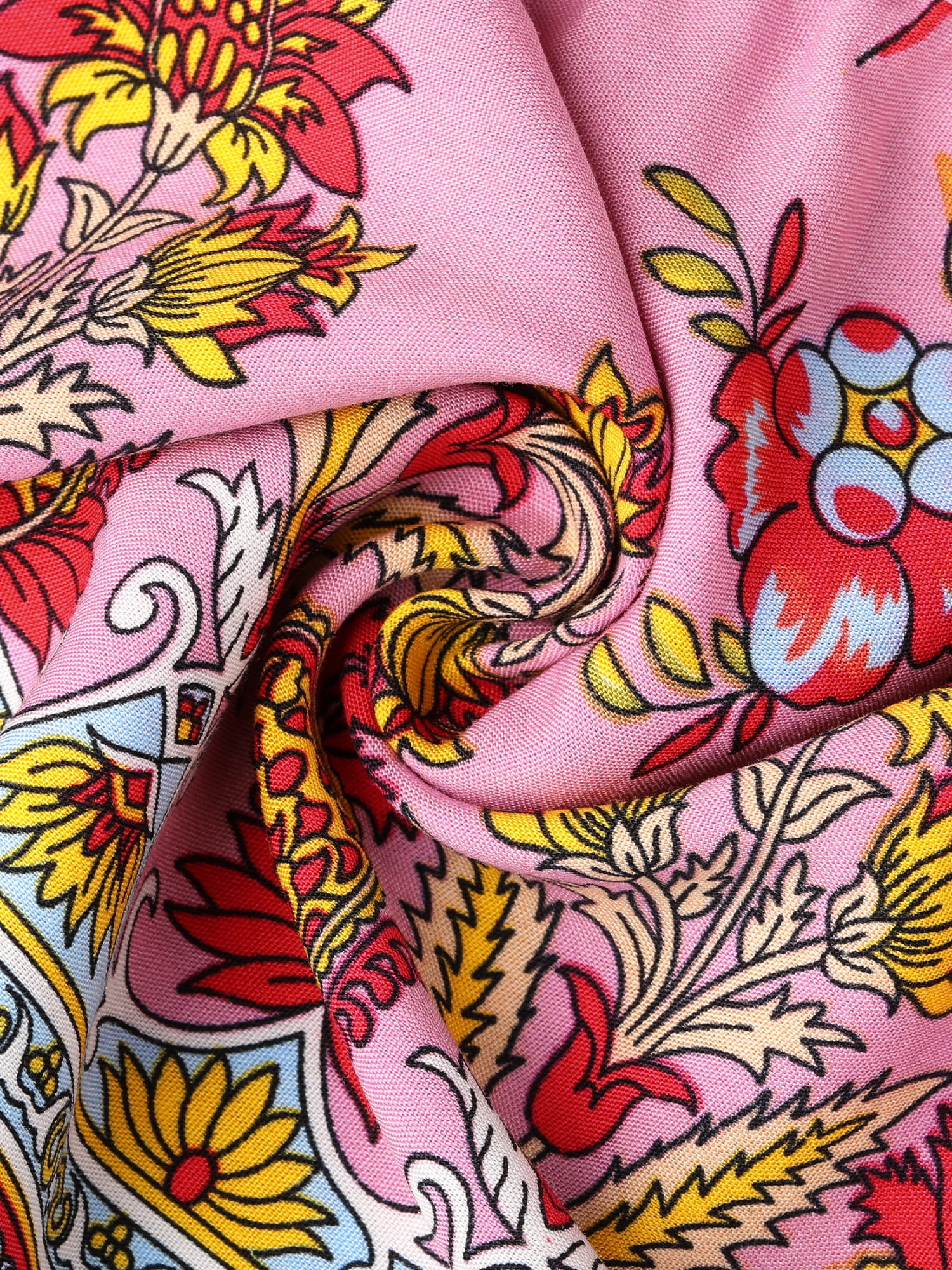 DARING DIVA Women's Boho Flare Floral Skirt X-Large Dark Pink