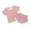Pink, variant on Toddlers Kids Girls Boys al Ribbed Soild Short Sleeve Top Short Pants 2pcs Pajamas Sleepwear Outfits Set, Size 6 Months-4 Years
