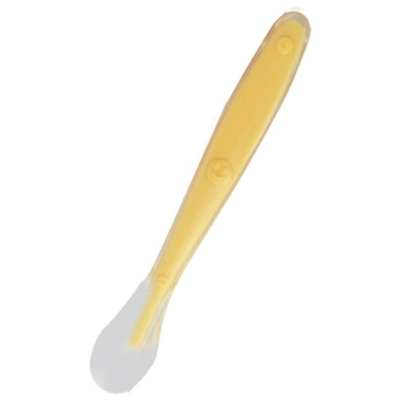 FYBTO Baby Spoon Infant Feeding Hot Safety Silicone Toddler Utensil for Eating Training Yellow-090601