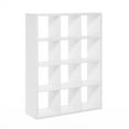 thumbnail image 2 of Furinno CUBICLE Book Shelf, 12-Cube Thick Frame Bookshelf, Reversible Bookcase with Open Back, 14.6 x 43.8 x 58, for Living Room, Bedroom, Home Office, White, 2 of 8