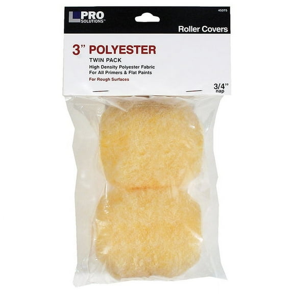 3" x 3/4" Nap Pro Solutions 45375 Polyester Roller Cover, 2-Pack