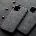 thumbnail image 3 of Xotic Tech Luxury Nurburgring Logo Super Slim Leather Alcantara Suede Durable Protective Cover Case for Apple iPhone 11, 3 of 5