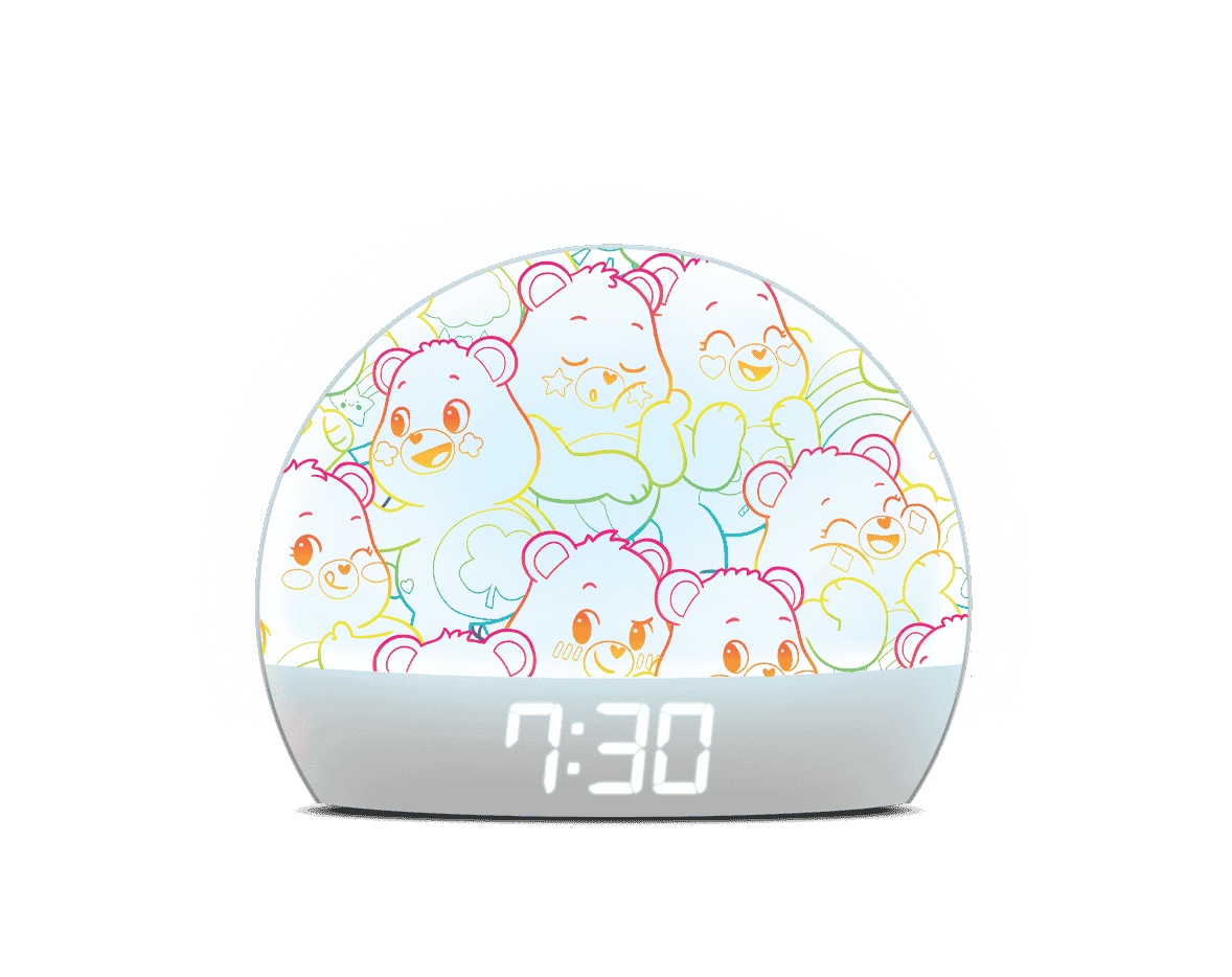 Care Bears Sunrise Alarm Clock with LED Display, USB Port, and Snooze