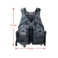 thumbnail image 4 of Obcursco Adjustable Size Fly Fishing Vest Pack with Breathable Mesh, Trout Fishing Gear, for Outdoors Stream Fishing(Grey), 4 of 7