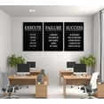 thumbnail image 3 of 3 Pieces Execute Failure Success Poster Inspirational Posters Motivational Wall Decor Inspirational Quotes Wall Art Motivational Office Decor Entrepreneur Wall Art for Office Decor (12''''Wx16''''Hx3), 3 of 5