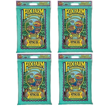 FoxFarm Ocean Forest Potting Soil, 12qt (Pack of 4) – Light, Aerated Texture, Designed for All Container Plants – pH Adjusted for Optimal Nutrient Uptake, Effectively Retains Moisture